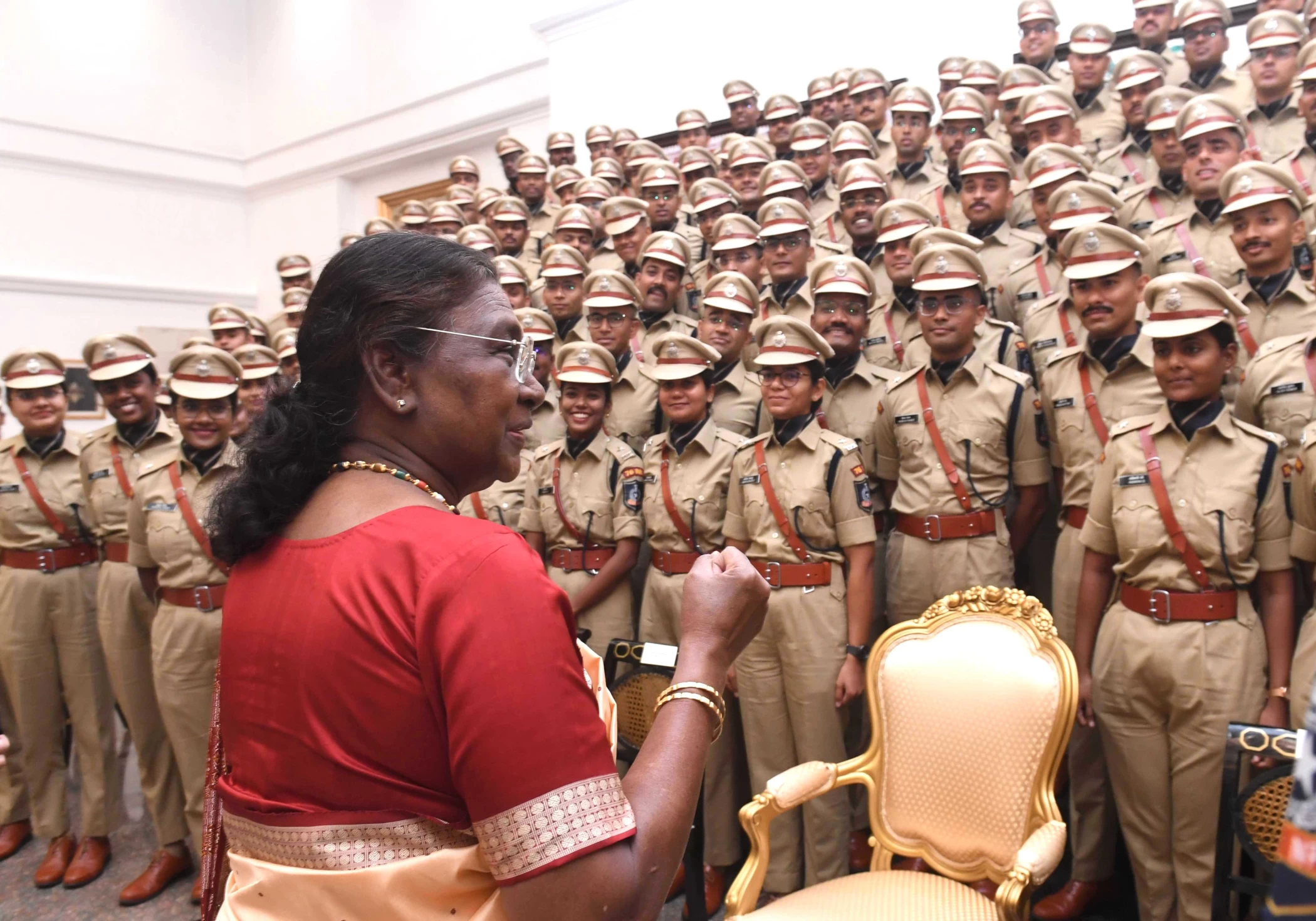 Indian Police Service probationers call on the President